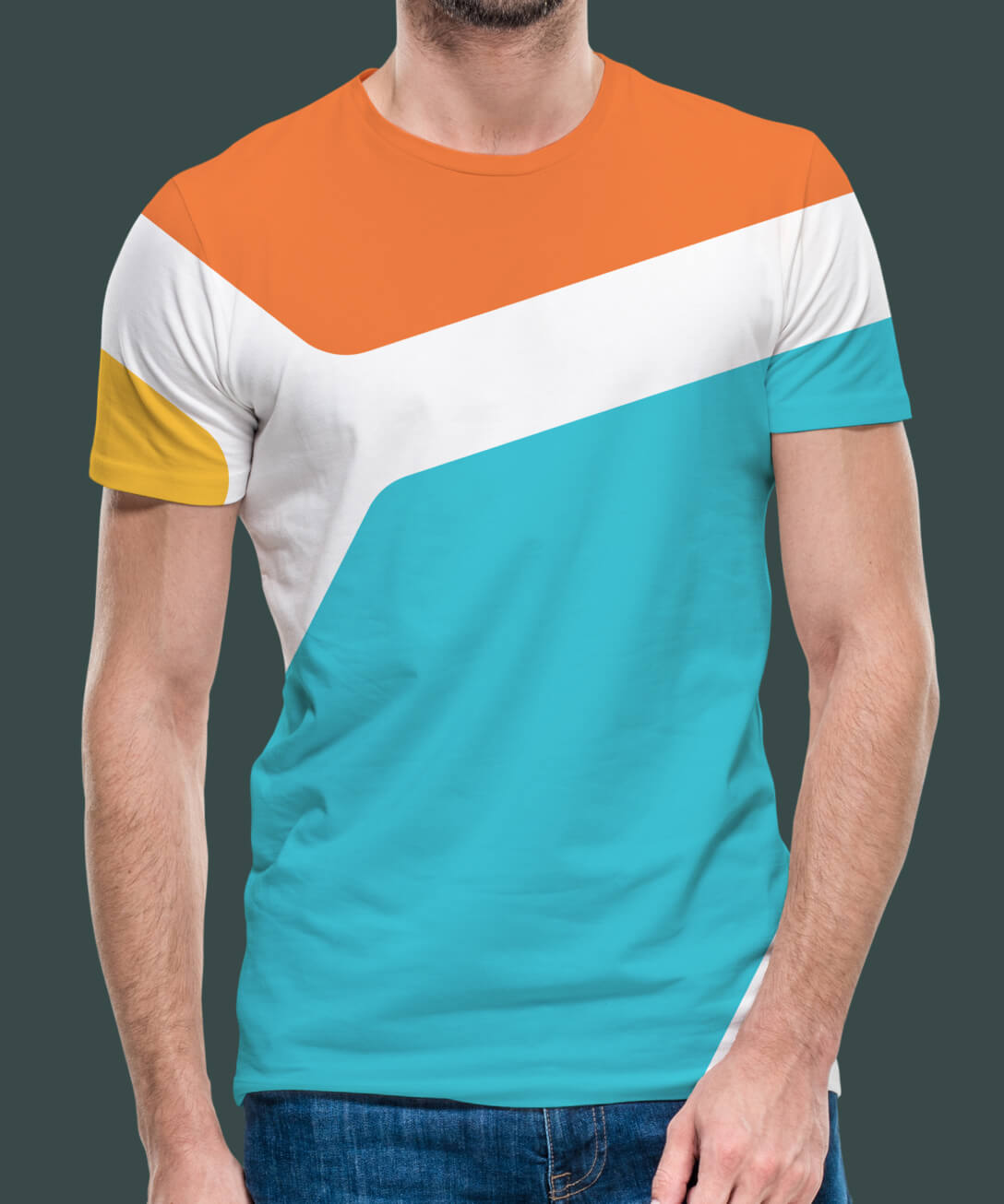 Imagem de arte da marca aplicada em camisa para Foursafe