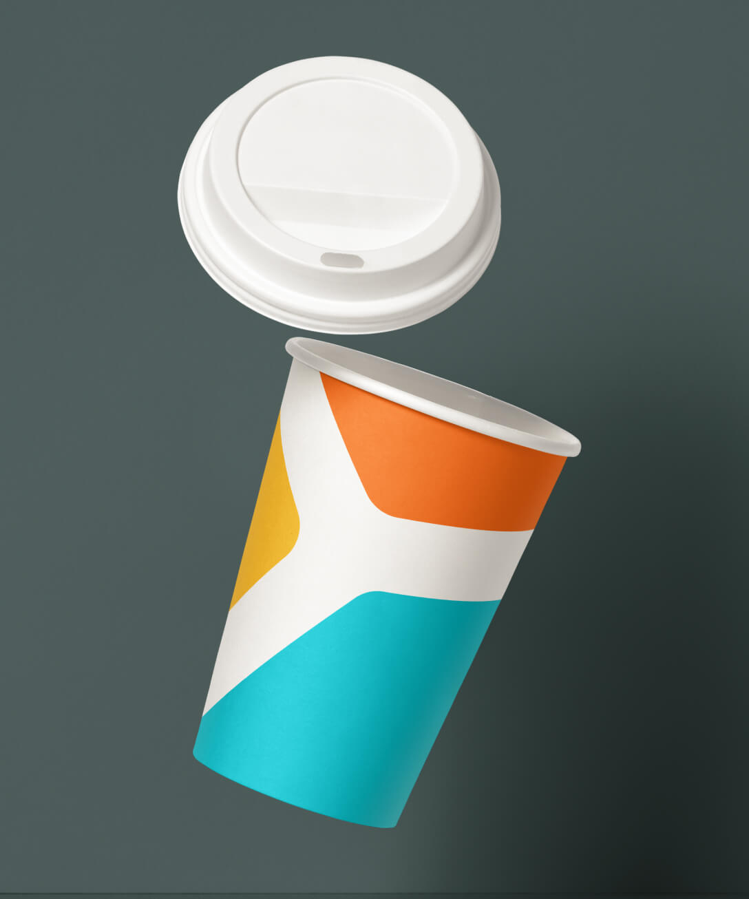 Imagem de arte da marca aplicada em copo de a café para Foursafe